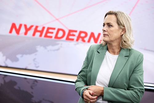 Anne Engdal Stig Christensen på TV 2's kontor