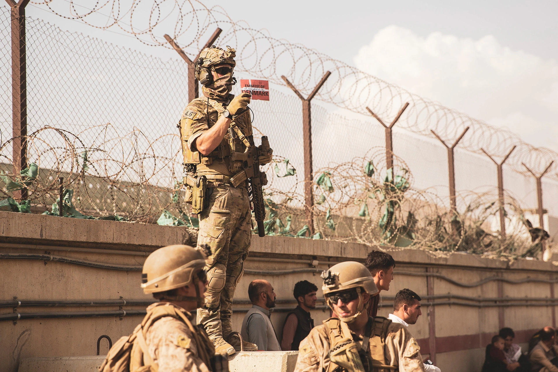 Danske jægersoldater i lufthaven i Kabul