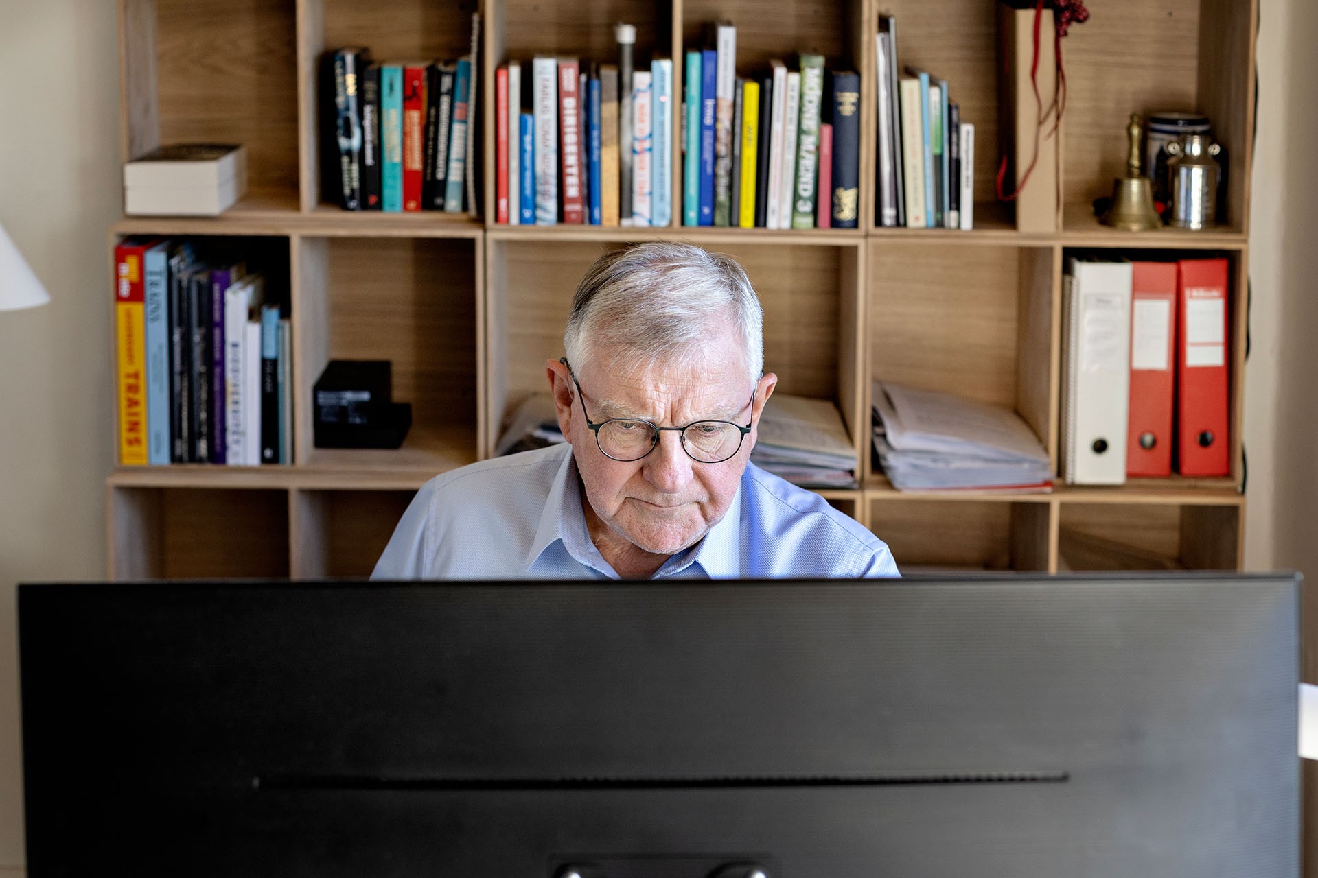 Poul Pedersen sidder på sit gamle kontor