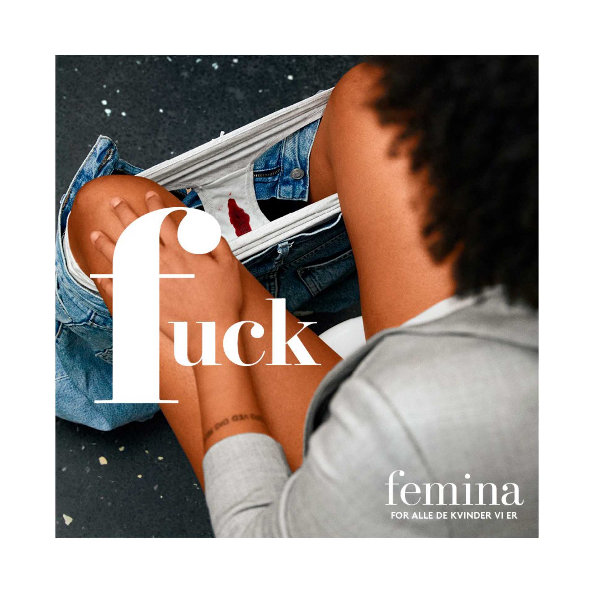 Det famøse menstruationsbillede, hvor en kvinde sidder på toilettet og har blødt igennem i sine trusser