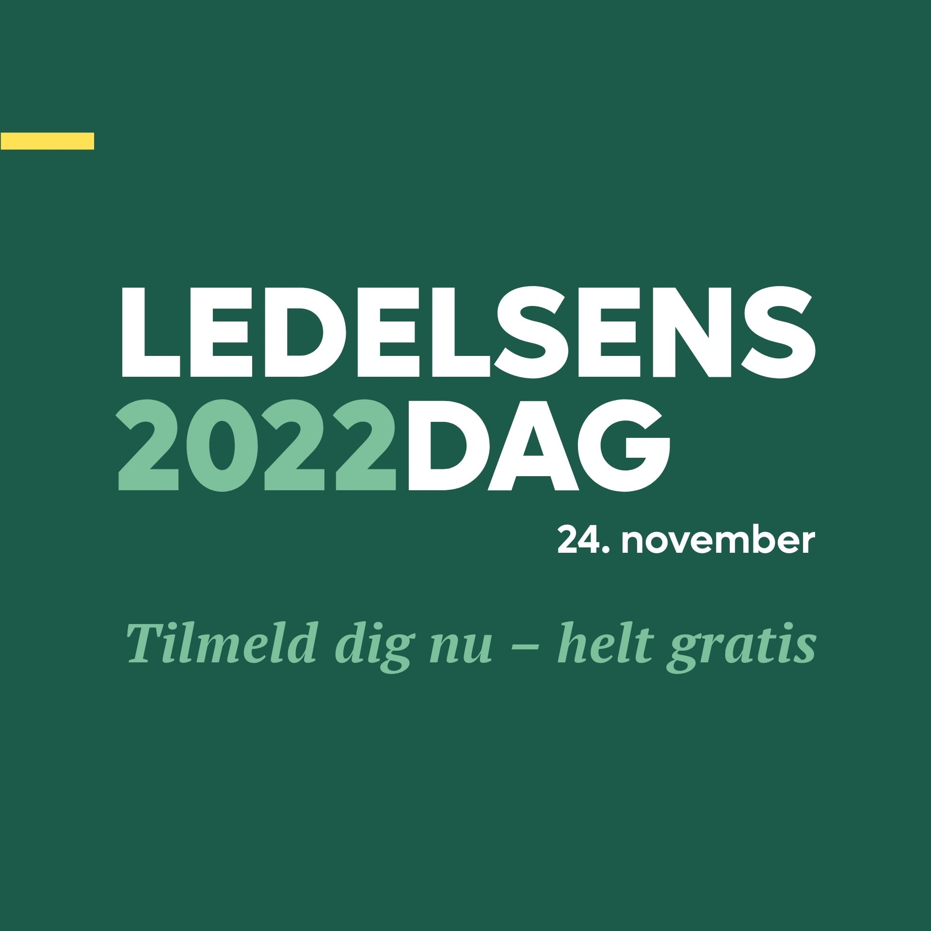 Ledelsens dag 2022 tilmeld dig 