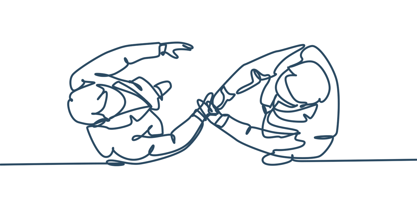 To mænd giver hinanden hånden